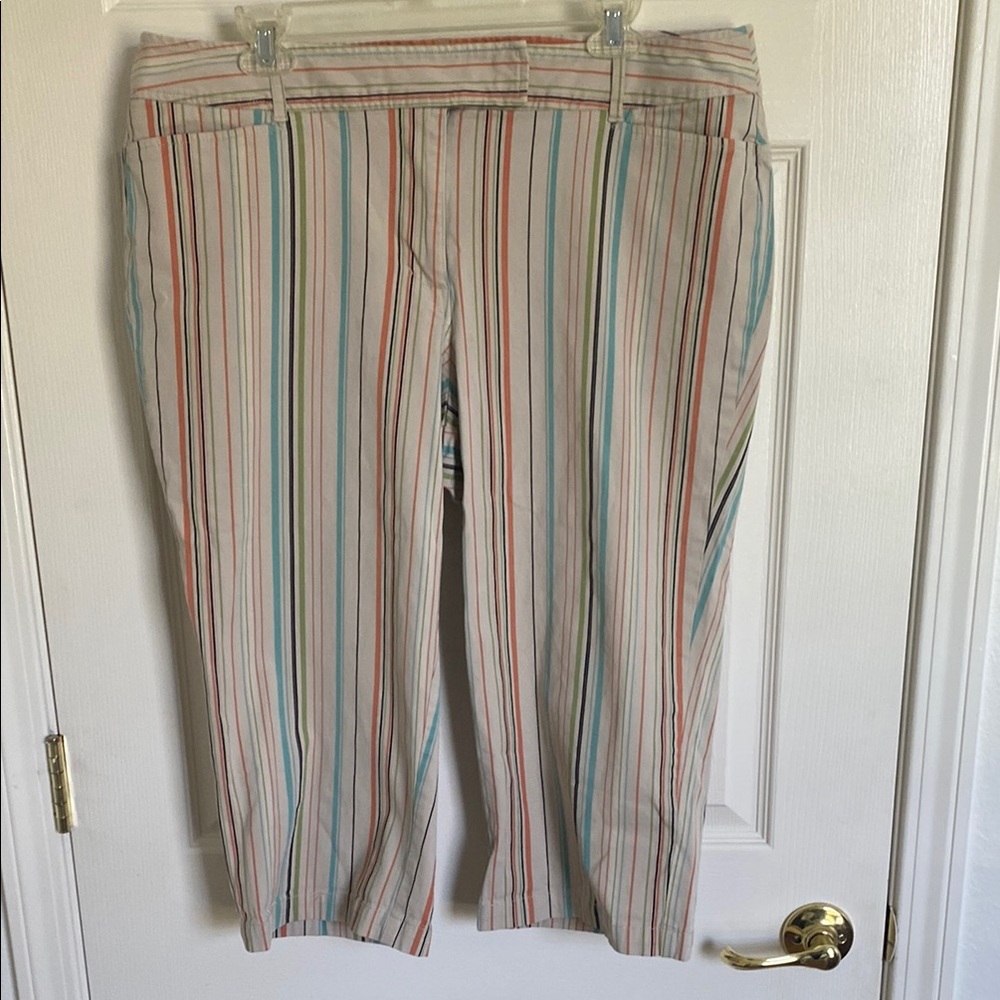 Venezia Striped Capris - Multicolor